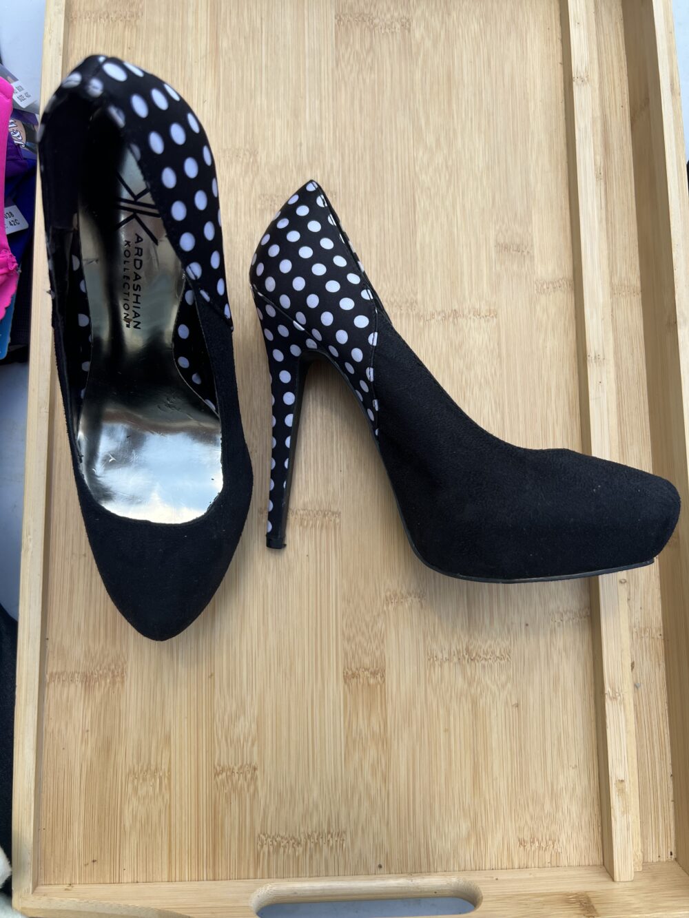 KIM KARDASHIAN KOLLECTION Polka Dot Heels Size 7M