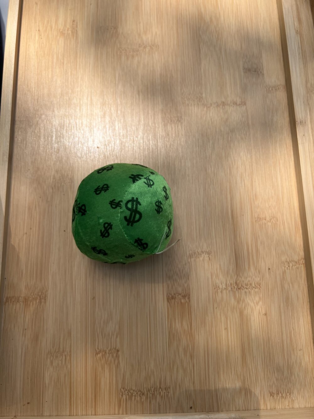 Small Green Money Sign Plush Ball