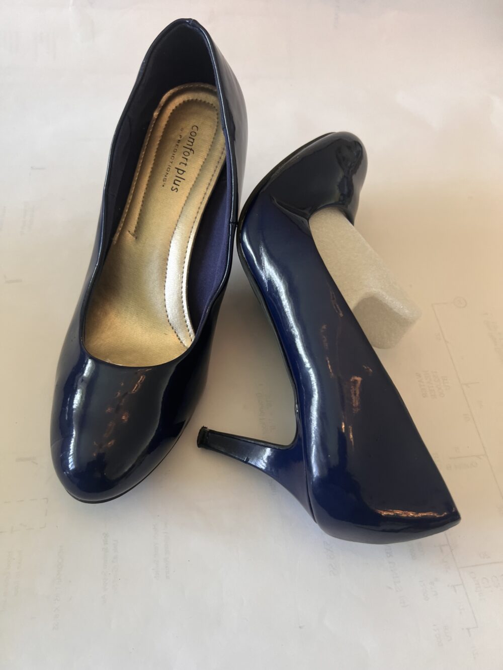 Heels | Comfort Plus | Dark Blue | Size 8W
