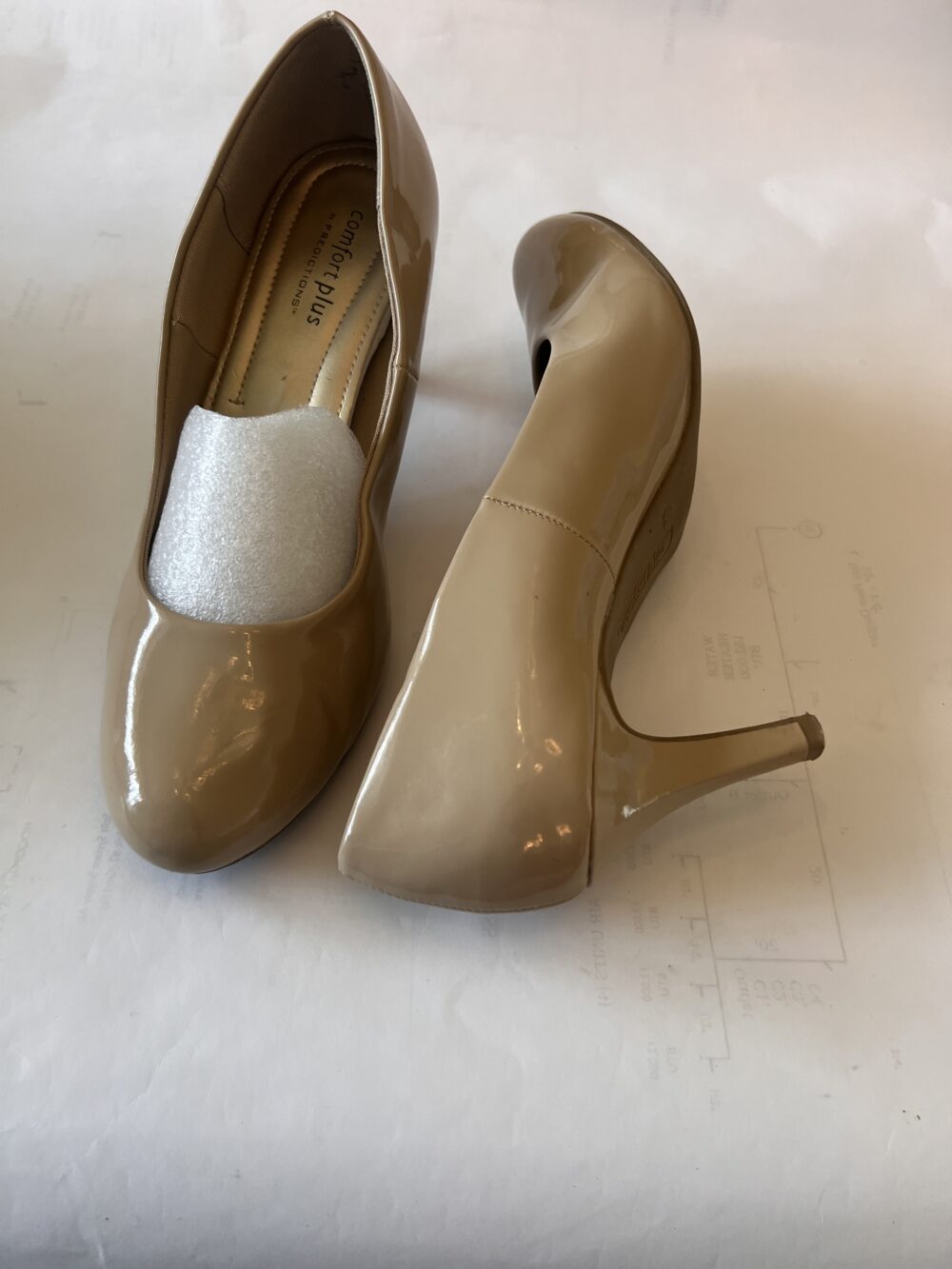 Heels| Nude | Comfort Plus | Size 8W